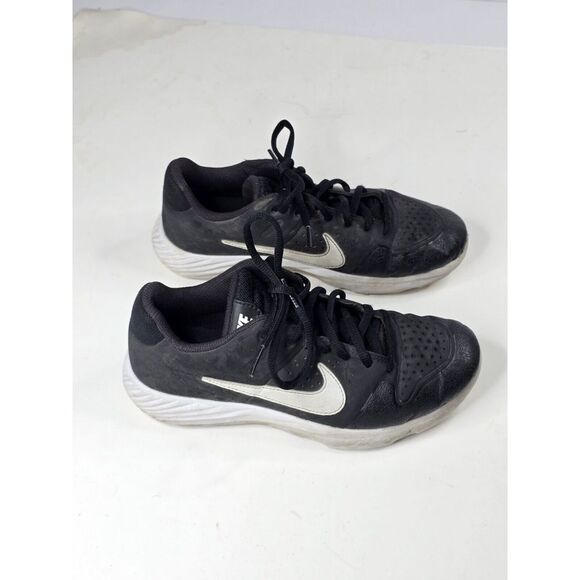 Nike Boys Shoes Alpha‎ Huarache Black Baseball Cleats AV0706-001 Size 4.5Y - Picture 1 of 7